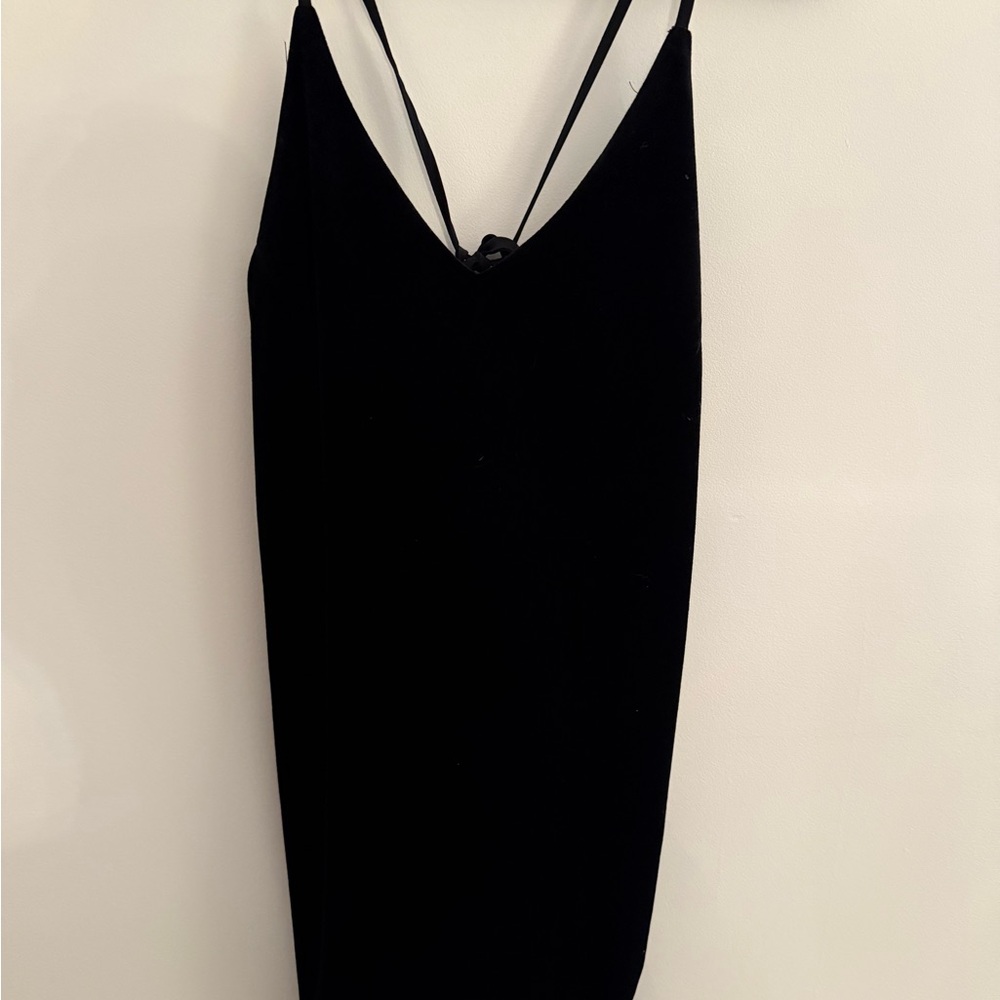 Elegant Black Spaghetti Strap Dress